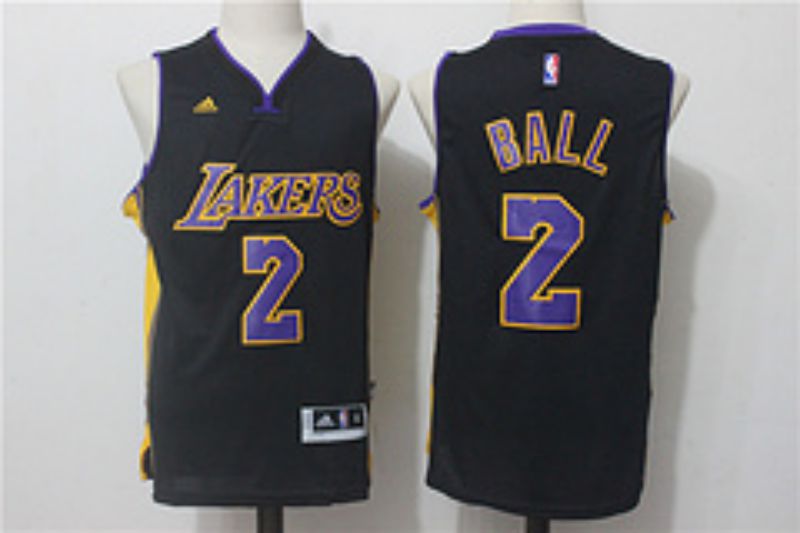 Men Los Angeles Lakers #2 Ball Black NBA Jerseys->los angeles lakers->NBA Jersey